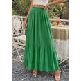 thumbnail image 3 of PRETTYGARDEN Long Skirts for Women Summer Vacation Outfits Spring Chiffon Elastic Waist Flowy A-Line Pleated Midi Skirt, 3 of 10