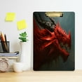 thumbnail image 6 of FMSHPON Magic Dragon Red Clipboard Hardboard Wood Nursing Clip Board and Pull for Standard A4 Letter 13x9 inches, 6 of 8