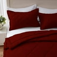 thumbnail image 4 of D.N.G. BEDDINGS 3 Piece Luxury Diamond Pattern Comforter Set, Premium Super Soft, 800 Thread Count, 100% Egyptian Cotton, Super King Size, Solid Burgundy Color, 4 of 8
