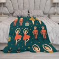 thumbnail image 5 of Christmas Nutcracker Tree Snowflake Blanket Fleece Cozy Warm Xmas Winter Retro Lightweight Throw Blanket for Couch Sofa Bed for Adults Kids Boys Teens Gift 50"x60", 5 of 6