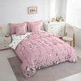 thumbnail image 5 of jejeloiu Eiffel Tower Twin Bedding Sets,7-Piece,Romance Theme Bedding Comforter Set,Pink Sequin Diamond Sheet Sets For Child,Ultra Soft Room Decorative Reversible, 5 of 7