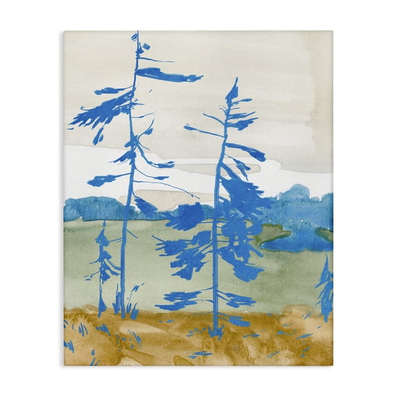 Stupell Industries Coastal Modern Blue Trees Landscape Canvas Art, 16 x 20, by Jacob Green