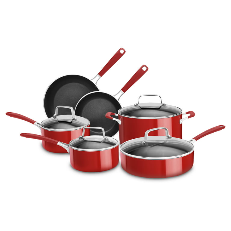 KitchenAid 11 pc Hard Anodized Induction Cookware 14-in Aluminum