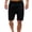 Black Beach Shorts, variant on HOOMEUMY Men's Summer Shorts Drawstring Elastic Waist Breathable Loose Fit Casual Solid Color Sports Beach Shorts with Pockets Black L