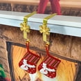 thumbnail image 6 of Surpdew Stocking Holders For Mantle Retro Gold Stocking Holder Stocking Hangers For Mantle Hooks Fireplace Christmas Stocking Holder Weighted Non-Slip Christmas Décor Gold C, 6 of 6