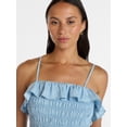 thumbnail image 4 of Time and Tru Women's Sleeveless Smocked Midi Dress, Sizes XS-XXXL, 4 of 5