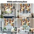 thumbnail image 6 of Orange Yellow Black Swag Valances for Windows 2 Pack Nordic Retro Medieval Geometric Abstract Swag Kitchen Curtains 45 Inches Long Rod Pocket Short Window Treatment for Kitchen Bathroom 36"x45", 6 of 8