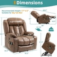 thumbnail image 2 of MEETWARM Large Power Lift Electric Recliner Chair with Extended Footrest for Big Tall Man, Overstuffed Wide Recliner with Massage and Heat, 2 Remote Controls/USB Ports/4 Side Pockets(Brown), 2 of 8