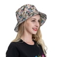 thumbnail image 6 of Cauagu Rose Flowers for Unisex Bucket Hat,Outdoor Summer Beach Fishing Sun Hat Hot Summer Reflective Bucket Hat Fun Outdoor Vacation Hat for Men and Women, 6 of 6