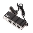 thumbnail image 1 of Triple 3 Way Car 12v Lighter Socket Splitter USB Charger Power Adapte B1X0 T7H1, 1 of 8