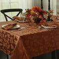 thumbnail image 2 of Autumn Gatherings Bronze Rust Damask Fabric Tablecloth Table Cloth 60x120 Ob, 2 of 4