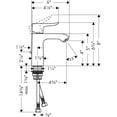 thumbnail image 6 of Hansgrohe Metris Single-Hole Faucet 110 with Pop-Up Drain, 1.2 GPM in Chrome, 6 of 6
