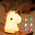 thumbnail image 4 of Luz Nocturna de Unicornio Brillar LED Recargable 7 Colores para Niños, 4 of 5