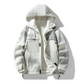 thumbnail image 4 of Styesk Jackets for Men Men's Stitching Drawstring Hooded Slim Fashion Jacket Coat Outwear, 4 of 4