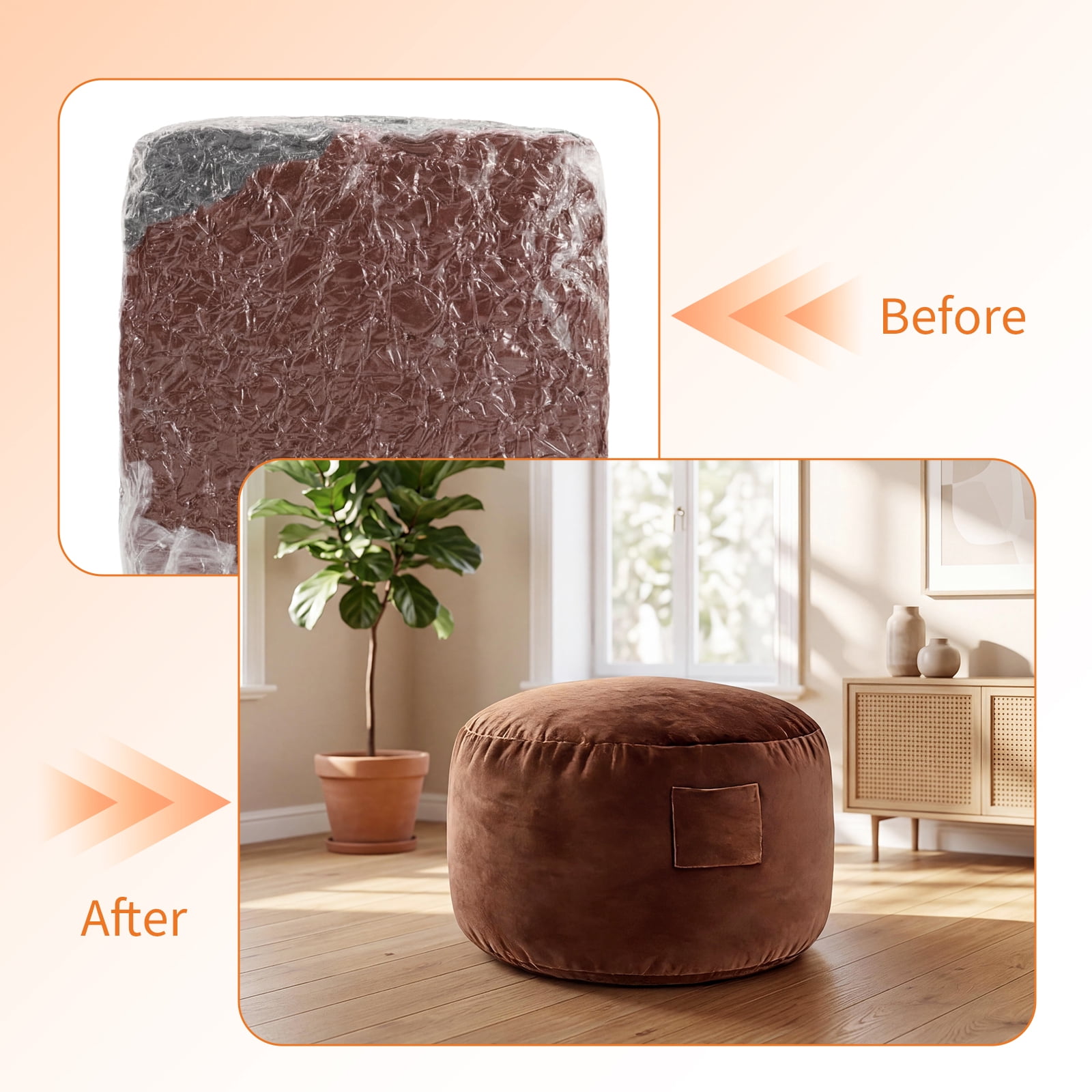 4 in 1 Convertible Bean Bag Chair Bed for Adults 4ft Large Beanbag Chair with High Memory Foam Filler and Removable Cover, Oversized Comfy Flannel Bean Bag Couch Bed Lazy Sofa for Adults Teen