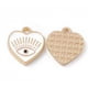 thumbnail image 2 of 10 colgantes de corazón con ojo de aleación esmaltada, dije de corazón dorado con ojo, colgante blanco decorativo, 2 of 3