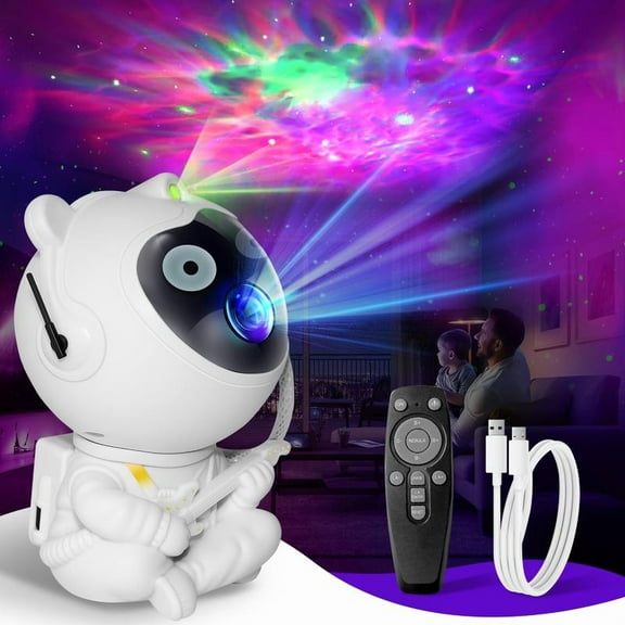 Astronaut Galaxy Projector - Star & Nebula Night Light with Remote Control | Colorful LED Aurora Lights | Ideal for Kids & Adults | Perfect for Gaming, Room Decor | Space Buddy Projector