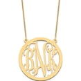thumbnail image 1 of 14K Yellow Gold 14Ky Large Circle Monogram Necklace Made In United States xna564y, 1 of 5