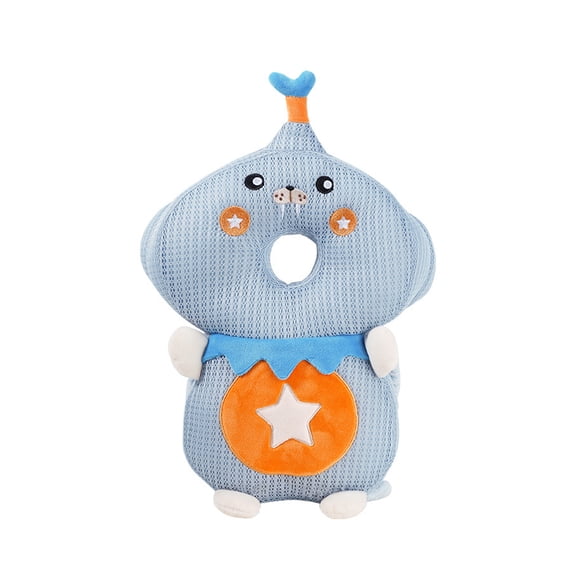 Methold Almohadilla de protección para la cabeza del bebé con sello azul, protector de cabeza actualizado de 270°, almohada suave y Cría de foca