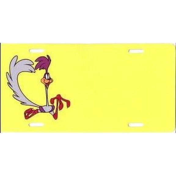 Roadrunner Cartoon Offset Photo License Plate