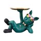 thumbnail image 2 of Estatua De Bandeja De Escritorio Estatua de resina para perro, 1 bandeja de metal, adorno de perro Bulldog fresco para regalo (verde) Libre de BPA, 2 of 7