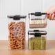 thumbnail image 2 of Cateissary Contenedor de almacenamiento de cereales multiusos, caja hermética para alimentos frescos, ahorra espacio, tarro cuadrado transparente 460ml, 2 of 6