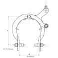 thumbnail image 2 of Road Fit Arms Bicycles C Shape C Caliper Bicycles Caliper For Bicycles To Install And Smooth Precise Fit Road Bike Caliper For Pull Long Front Rear, 2 of 9