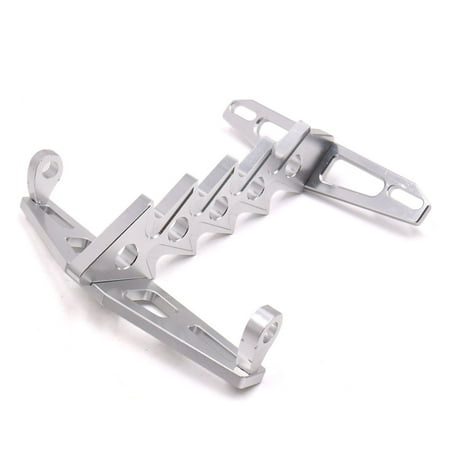 Cnc Metal Tail Holder - Fish Bone Shaped Motorcycle CNC Tail License Plate Bracket Holder Silver Tone