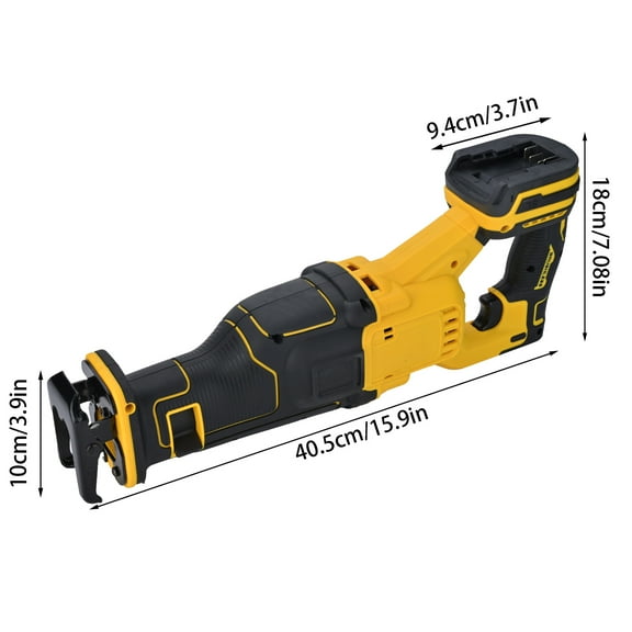 Cordless Reciprocating Saw, Cordless Reciprocating Saw for Dewalt 20V Battery, Power Reciprocating Saw Brushless Motor 0-4000SPM, Suitable for Wood, Metal, PVC Pipe, Lightweight Professional Power To