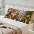 thumbnail image 4 of Easter Body Pillow Covers 20"x54", Spring Watercolor Oil Painting Eggs Wild Flowers Soft Brushed Microfiber Breathable Throw Pillow Covers, Pillowcase with Zipper for Couch Sofa Bedroom Living Room, 4 of 9