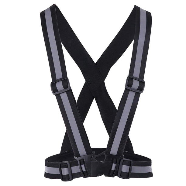 Yuarrent Resalte las correas reflectantes para correr de noche, ropa de equitación, chaleco de seguridad ajustable, banda elástica para adultos y Ropa Deportiva, Zapatos rojo brillante Yuarrent OD1235-05