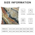 thumbnail image 5 of Nawypu  Marble Print Pillow Cushion Cover Pack of Surreal Onyx Stone Surface Pattern Pale Blue Details Picture, Decorative Square Accent Pillow Case, Cinnamon Beige Tan, 5 of 5
