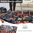 thumbnail image 5 of Red Blue Geometric Outdoor Rug 4x6 Ft - Reversible Patio Rug Outdoor Camping Rugs, Ethnic Vintage Southwest Floral Washable Indoor Outdoor Area Rugs, Non-Slip Outdoor Carpet Runner for Deck/Porch, 5 of 8