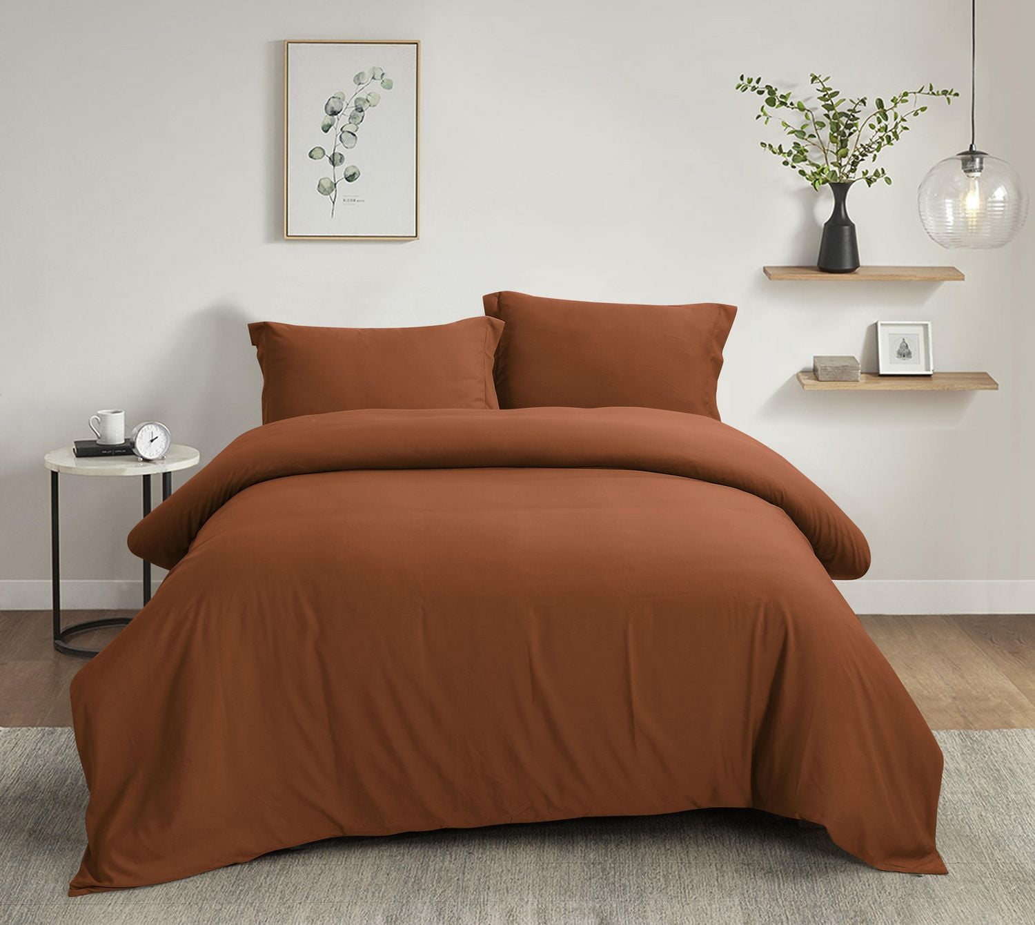 Ensemble de housse de couette unie ultradouce