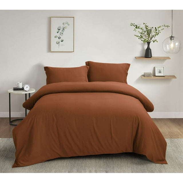 Ensemble de housse de couette unie ultradouce