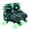 Green, variant on JZY Kids Adjustable Roller Skates with Light-Up Wheels - Beginner-Friendly for Ages 3-12