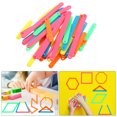 thumbnail image 5 of CIMAXIC 50pcs Construction Sticks for Kids Playing Bright Assorted Color Plastic Props,3.54"X0.39"X0.04", 5 of 5