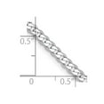 thumbnail image 2 of Primal Gold 14 Karat White Gold 2.9mm Flat Beveled Curb Chain Bracelet, 2 of 3