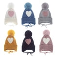 thumbnail image 5 of Love knit gorro de bola de pelo de bebé, protección para los oídos y gorro de terciopelo cálido para niños MFZFUKR CPB-US-PSF1312-4, 5 of 5