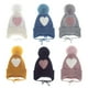 thumbnail image 5 of Bienvenido Love Gorro de punto para bebé con bola de pelo, protección para los oídos y gorro infantil calentito de terciopelo, 5 of 5