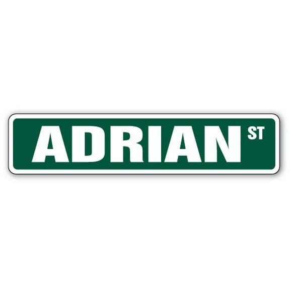 ADRIAN Street Sign Childrens Name Room Sign | Indoor/Outdoor |  18" Wide