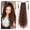 Brown, variant on High Ponytail Lace-up Cornrows Hair Wigs for Women - Natural Black Long Curly Water Ripple Synthetic Hair