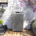thumbnail image 6 of Furniture of America Azur Outdoor Aluminum & Wicker Outdoor Trash Can in Black, 6 of 11