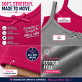 thumbnail image 3 of Wunder Girl Girls Training Bra 5 Pack Cotton Stretch Crop Cami Bralette, 3 of 6