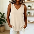 thumbnail image 4 of GUACER Ribbed V-Neck Tank Top for Women Sleeveless Blouses Casual Summer Basic Top for Layering, 4 of 6