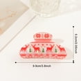 thumbnail image 4 of Yoyauz Christmas Hair Clip For Women, Christmas Tree Snowman Santa Claus Winter Strong Grip Clip, Suitable For Thick And Fine Hair Acrylic Hair Clip, 4 of 5