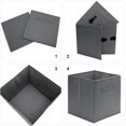 thumbnail image 2 of Juego de 4 cajas de almacenamiento plegables de tela con asas, cubos de almacenamiento y cajón organizador de tela para armario y juguetes., 2 of 5
