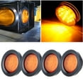 thumbnail image 4 of CCIYU 4x 2.5" Amber Round Truck Trailer Clearance Marker Led Round Side Marker Light Flush Mount, 4 of 5