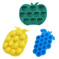 thumbnail image 3 of Plateau à Glaçons Flexible en TPR Ananas Fraise Banane Fruit Raisin Étoile de Mer Forme d'Os de Poisson, 3 of 9