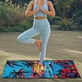 thumbnail image 5 of KUIFORTI Palm Tree Car Seat Cover Towels Front Seats Quick-Dry Car Accessories with Storage Bag Washable Sweat Absorption for Swimming Pool Camping Beach Yoga Towels Mat, 5 of 7
